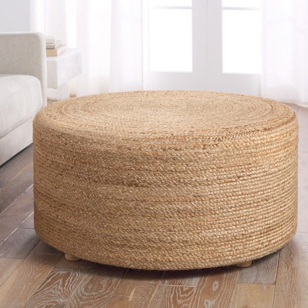 Jaipur Saba Stool SBT02 Tan Beige Pouf