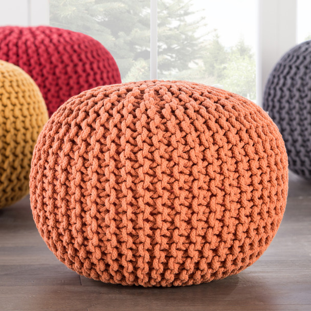Jaipur Spectrum Pouf STP05 Orange Pouf