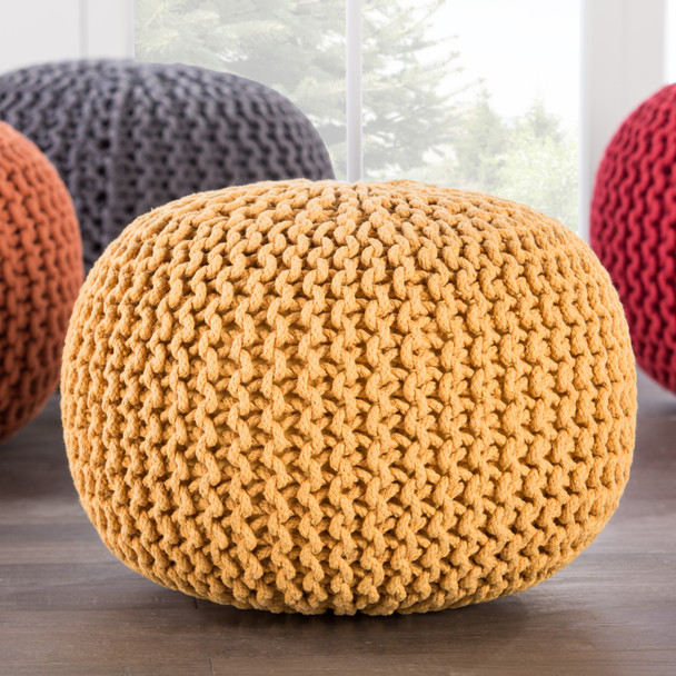 Jaipur Spectrum Pouf STP01 Yellow Gold Pouf