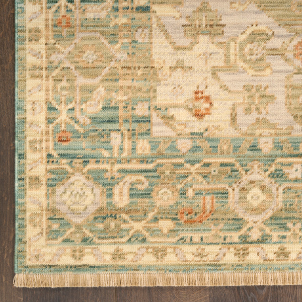 Nourison Antique Bloom ANB03 Teal Rug