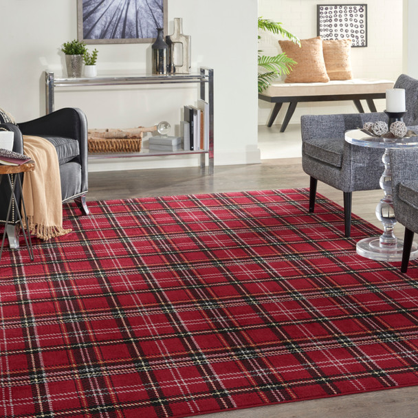 Nourison Grafix GRF03 Red Rug