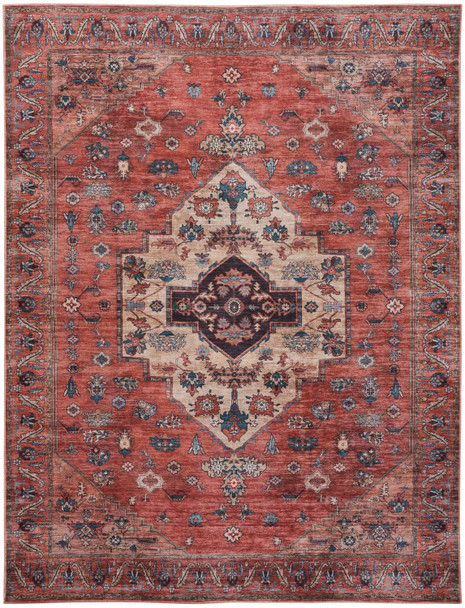 Nourison Grand Washables GRW03 Rust Multicolor Rug