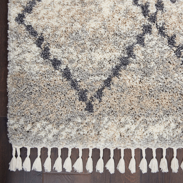 Nourison Oslo Shag OSL01 Silver Grey Rug