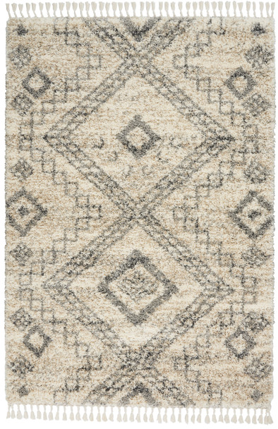 Nourison Oslo Shag OSL02 Ivory Grey Rug