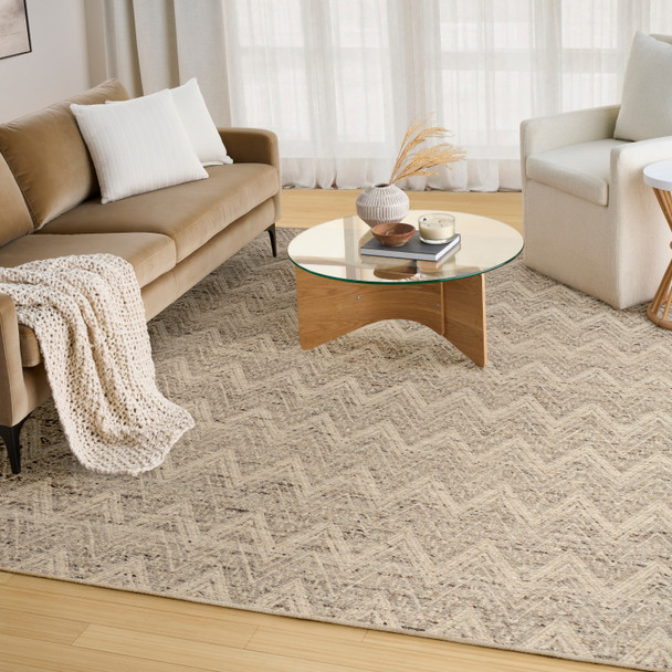 DKNY Pure Purl PUU01 Grey Ivory Rug