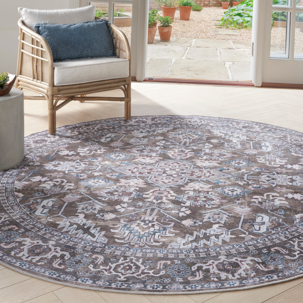 Nourison New Concept Washables SR104 Olive Ivory Rug
