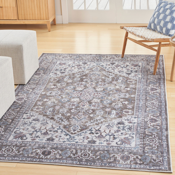 Nourison New Concept Washables SR104 Olive Ivory Rug