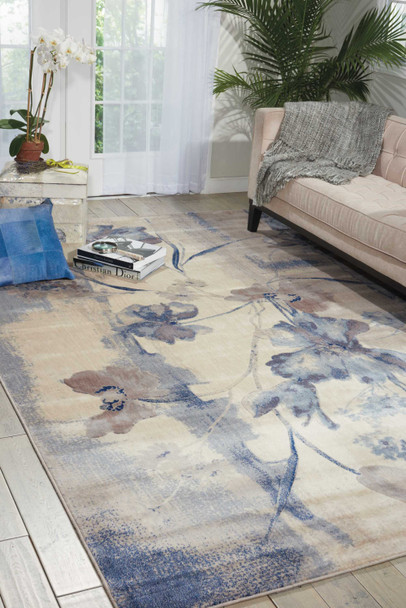 Nourison Somerset ST18 Ivory Blue Rug