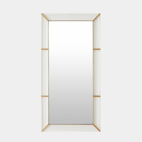 Global Views Asher Mirror-Acrylic Brushed Brass Mirror