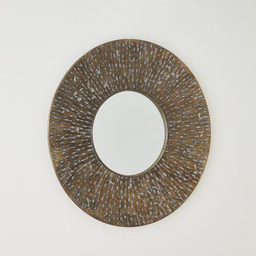 Global Views Ciliary Mirror-Antique Copper Mirror