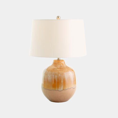 Global Views Magnus Earth Glazed Brown Accent Table Lamp
