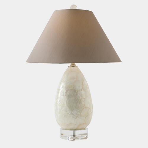 Global Views Lydia Abalone Scaled Gray Accent Table Lamp