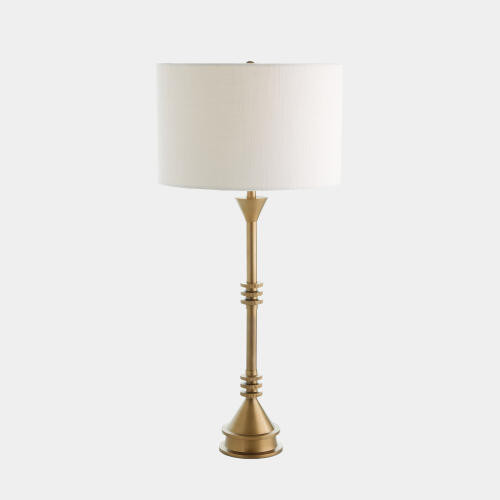 Global Views Gear Antique Brass Accent Table Lamp