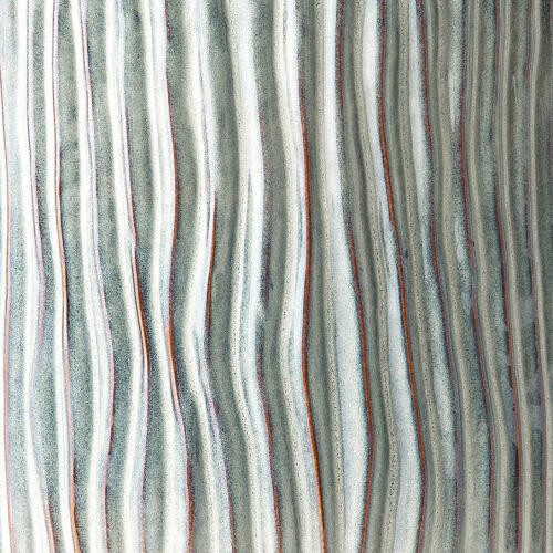 Global Views Bromily Shiney Gray Texture Wave Stool