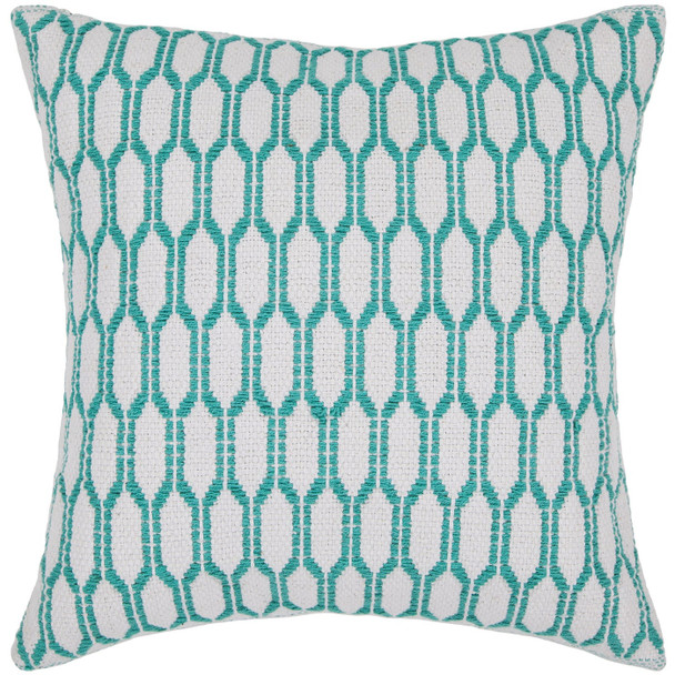 Chandra CUS-28034 White Green Pillow