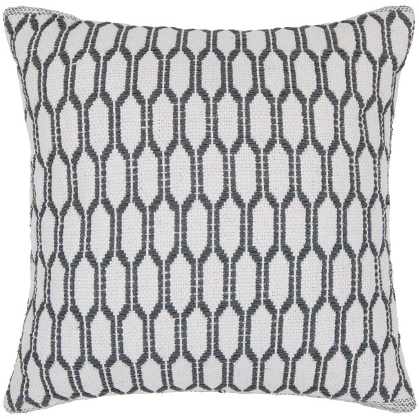 Chandra CUS-28035 White Grey Pillow