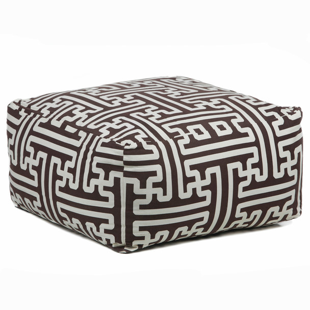 Chandra POU-112 Brown Cream Pouf