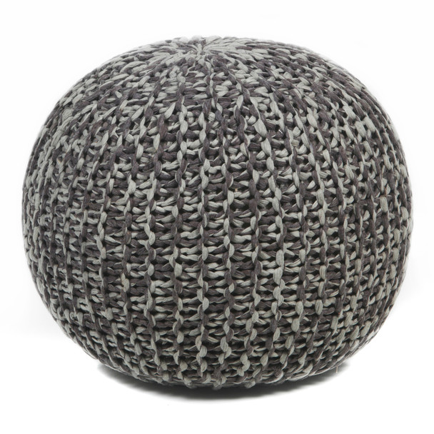 Chandra POU-127 Brown Grey Pouf