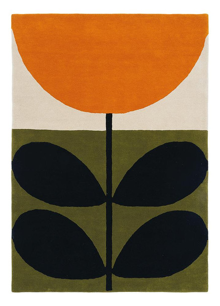 Orla Kiely 059803 Stem Black Rug