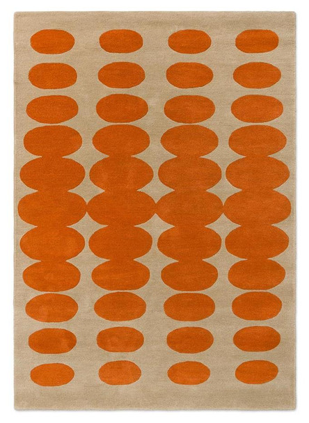 Orla Kiely 157703 Optical Oval Orla Kielyange Sand Rug