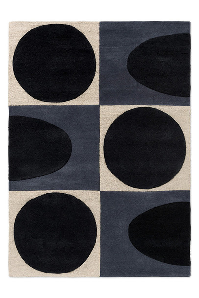 Orla Kiely 157908 Spot Square Blue Navy Rug