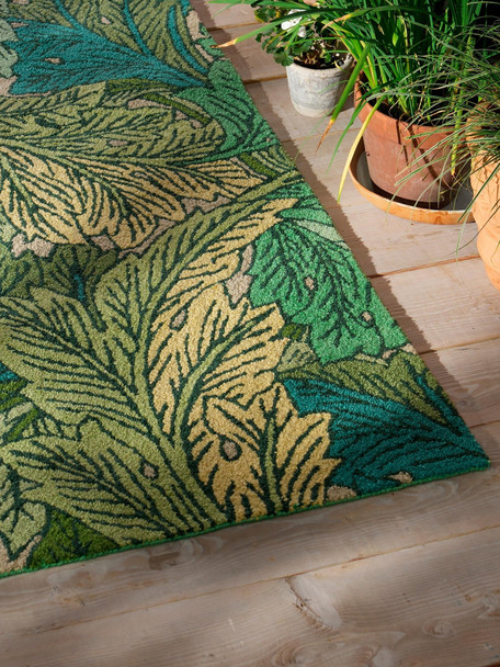 Morris 427307 Acanthus Nettle Sky Blue Outdoor Rug