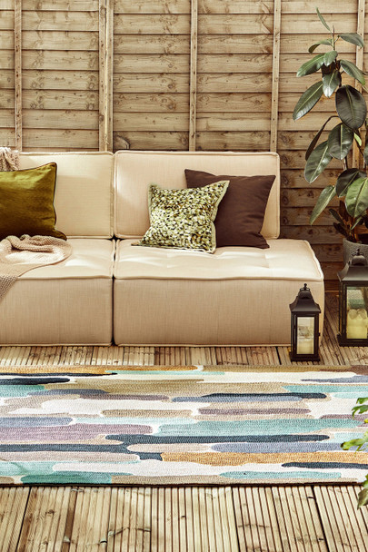 Harlequin 444804 Trattino Sea Glass Outdoor Rug