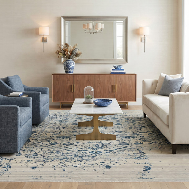 Amer Dazzle DAZ-2 Ivory Blue Rug