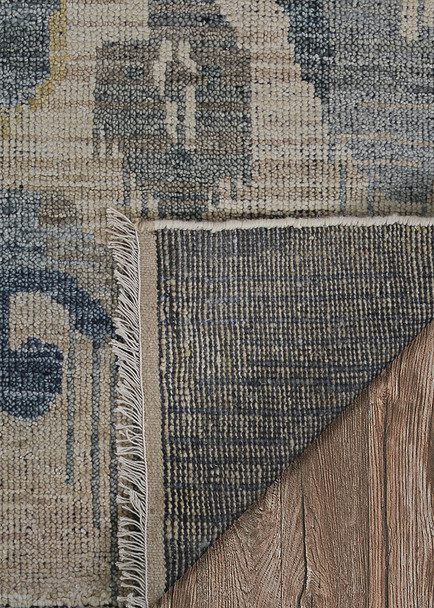 Couristan Desi Des3 3003 Mahal Natural Blue Rug