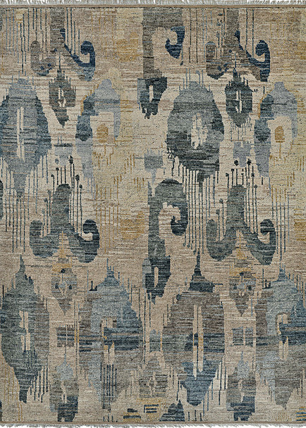 Couristan Desi Des3 3003 Mahal Natural Blue Rug