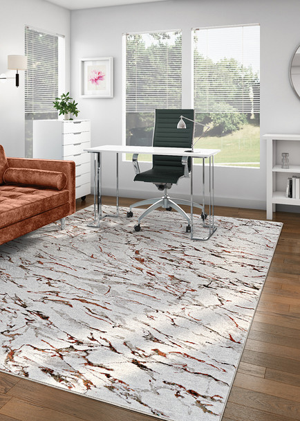 Couristan Sonnet 3801 6111 Marbre Grey Chocolate Rug