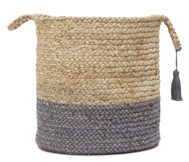 LR Home Baskets 16043 Tan Frost Gray Basket