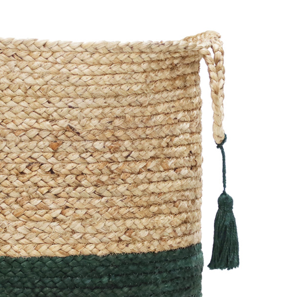 LR Home Baskets 16043 Tan Hunter Green Basket