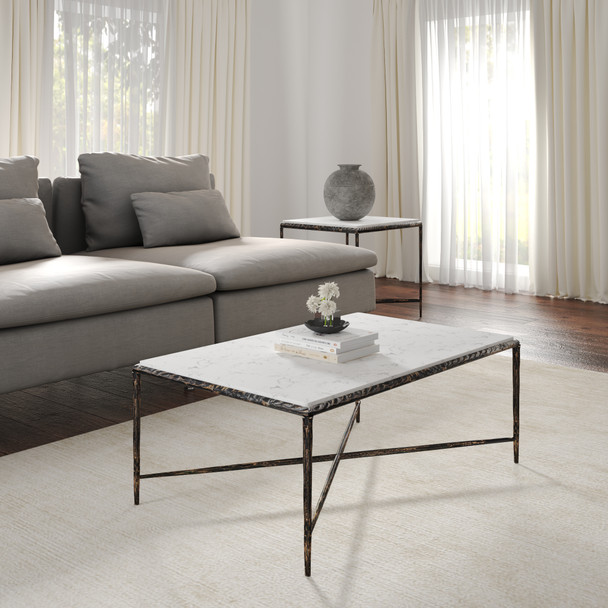 LR Home Marion 03529 Bronze White Coffee Table