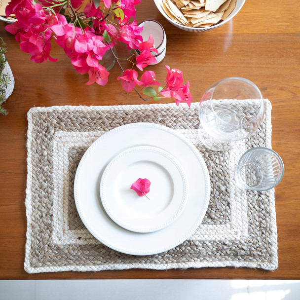 LR Home Classic Jute 04194 Sandstone Ivory Table Top