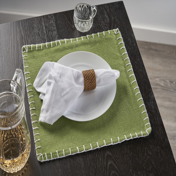 LR Home Serpentine 07836 Olive Green Table Top