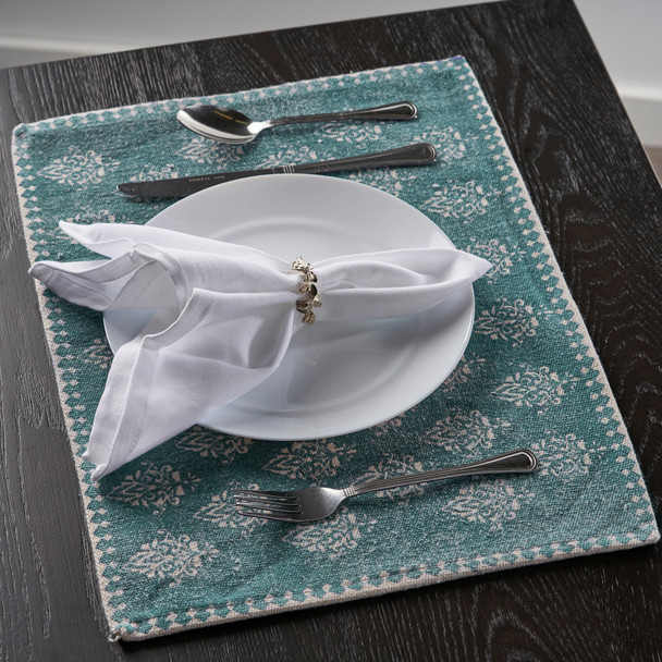 LR Home Jubilee 04712 Turquoise Cream Table Top