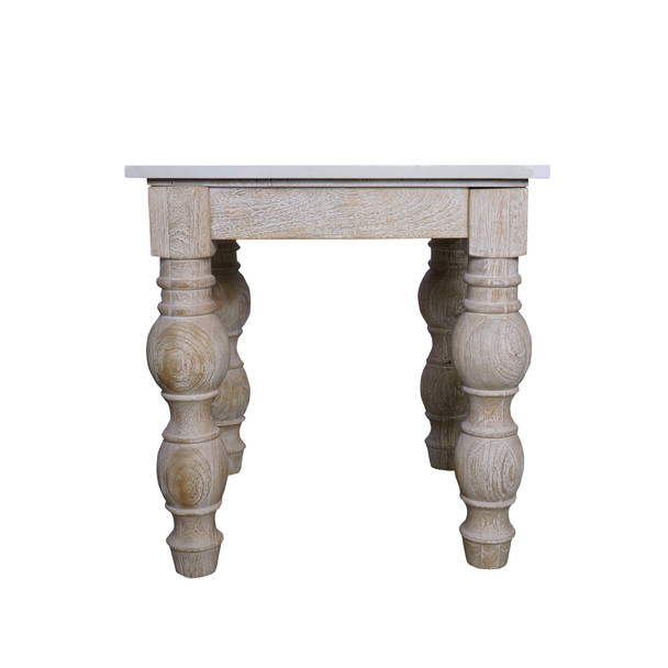 LR Home Vintage 03865 White Washed Side Table
