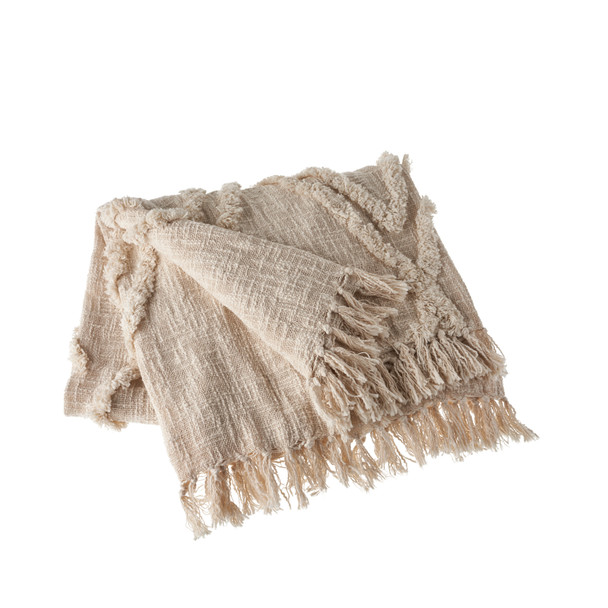 LR Home Diamond 81190 Natural Throw Blanket