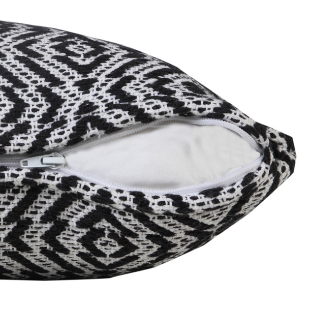 LR Home Insignia 07776 Black White Throw Pillow