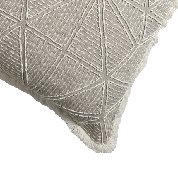 LR Home Odyssey 08266 Taupe Ivory Throw Pillow