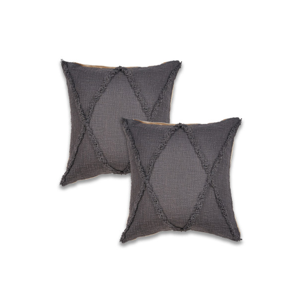 LR Home Reese 07322 Dark Gray Throw Pillow