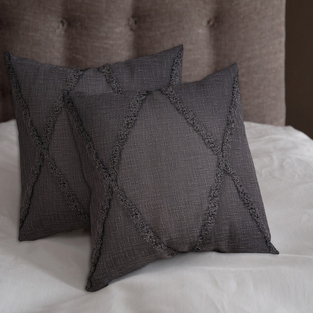 LR Home Reese 07322 Dark Gray Throw Pillow