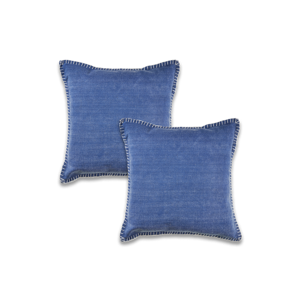 LR Home Vital 07836 Twilight Blue Throw Pillow