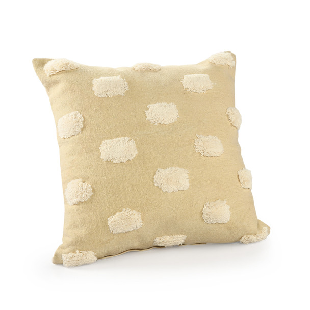 LR Home Zeal 07652 Cream White Throw Pillow