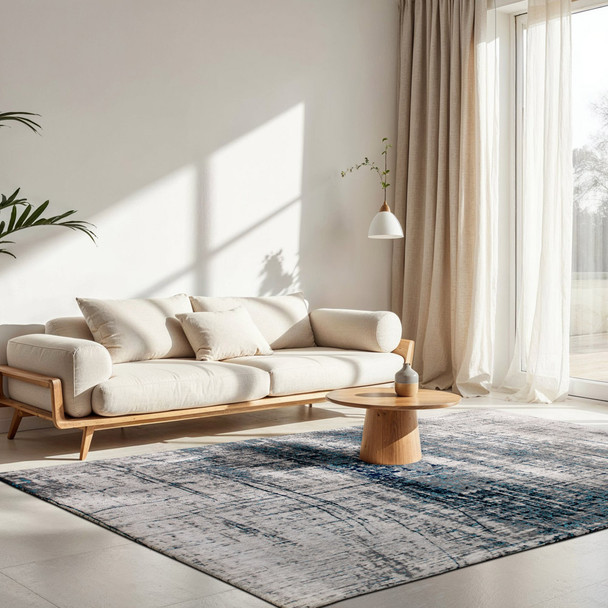 Louis De Poortere Mad Men Griff 8421 Bronx Azurite Rug