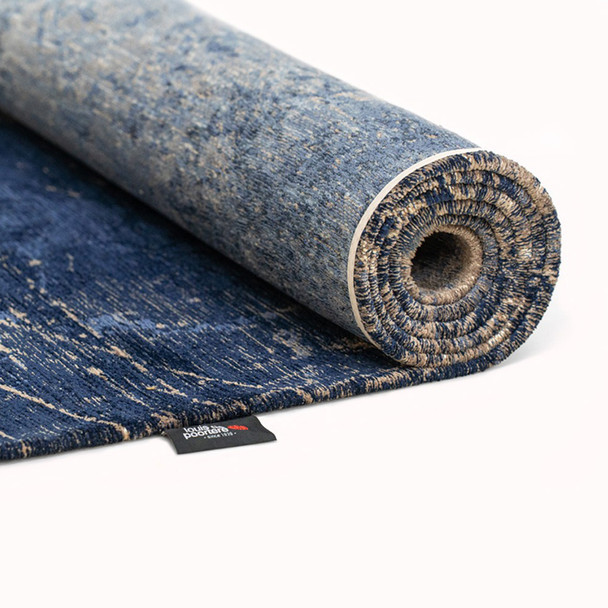 Louis De Poortere Mad Men Cracks 8629 Abyss Blue Rug