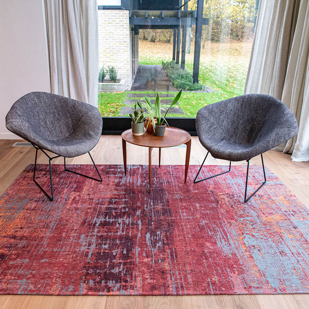 Louis De Poortere Atlantic Streaks 9125 Nassau Red Rug