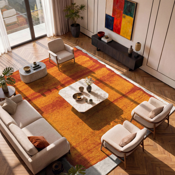 Louis De Poortere Craft Brush 8328 Orange Rug