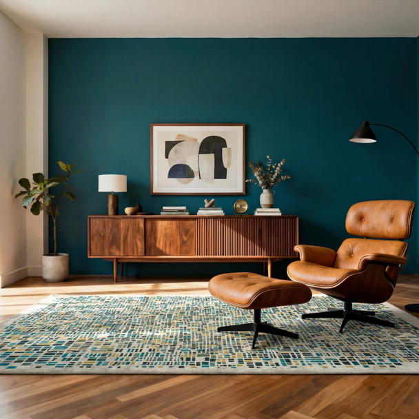 Louis De Poortere Gallery Cubik 8331 Midnight Rug